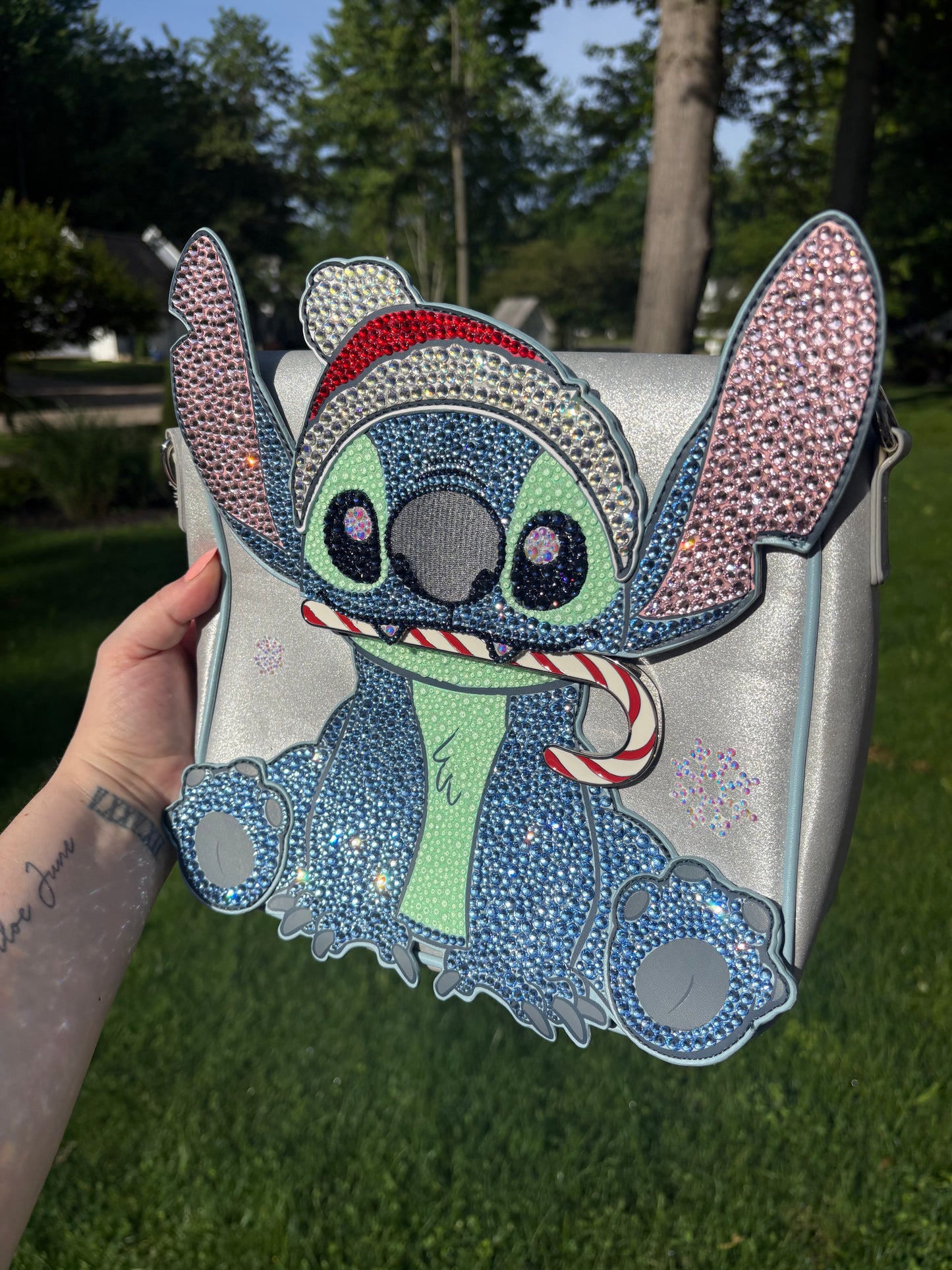 Rhinestone Stitch Holiday Bag