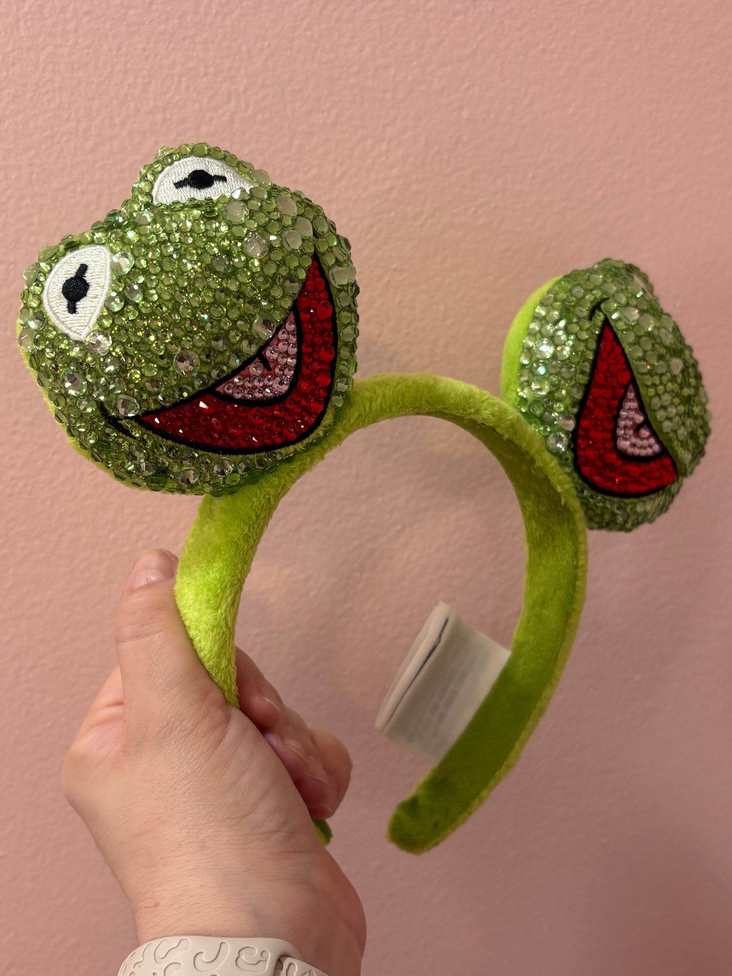 Rhinestone Kermit the Frog Ears Headband