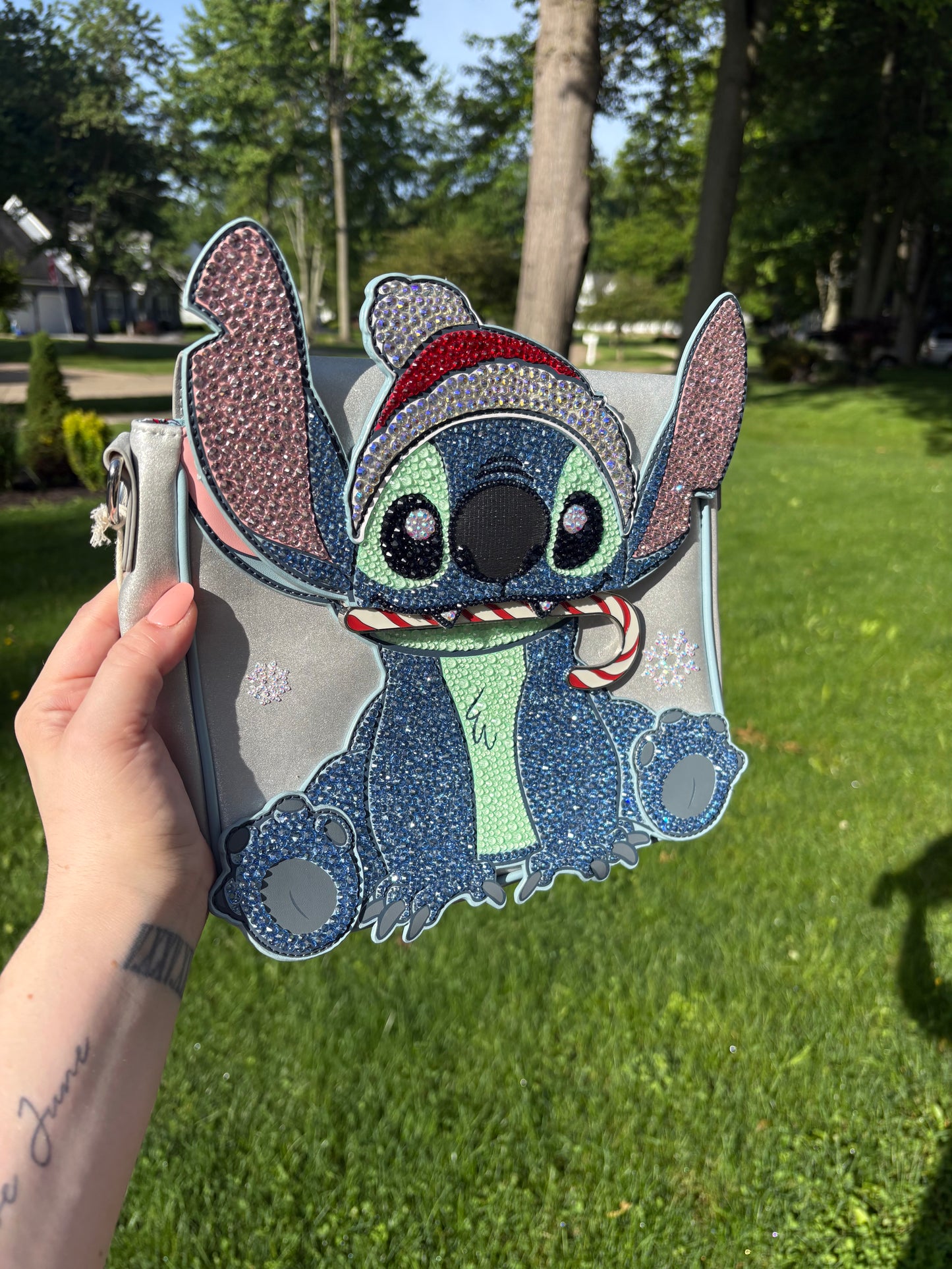 Rhinestone Stitch Holiday Bag