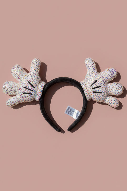 Rhinestone Cartoon Glove Headband