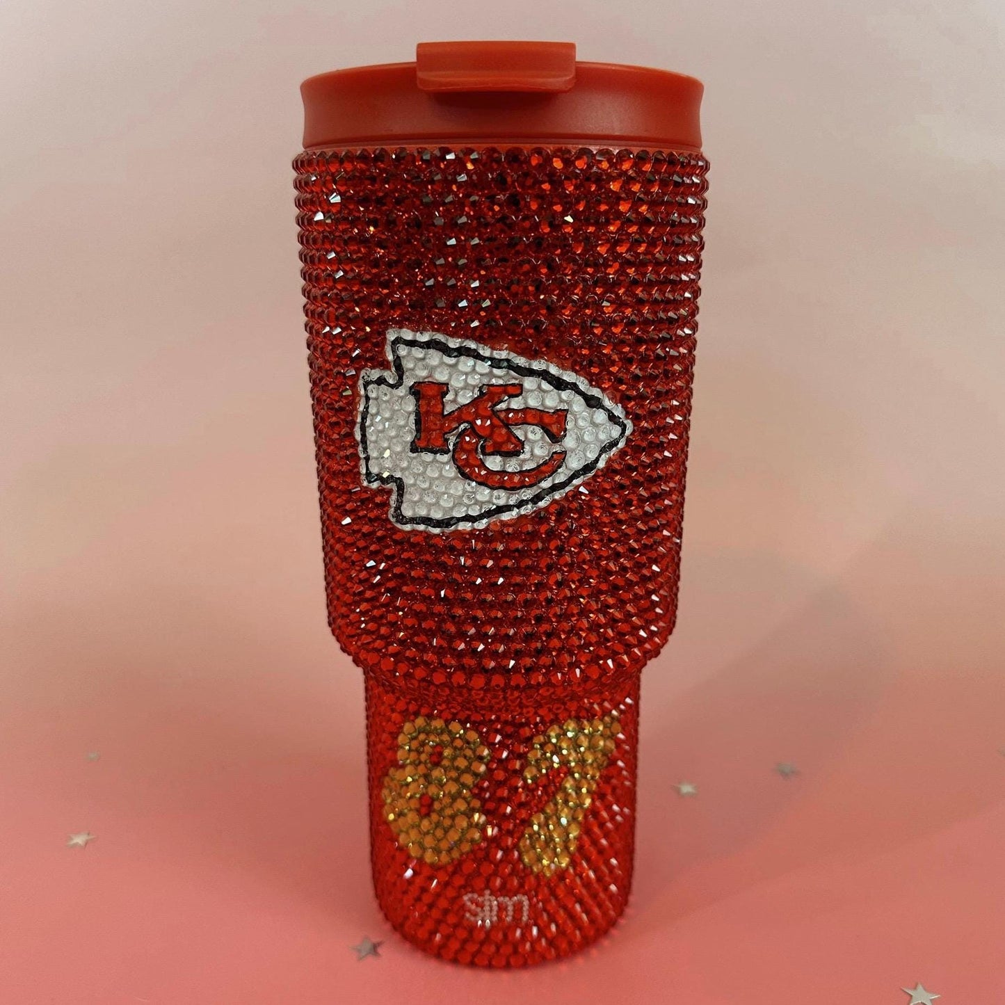 Bling Kansas City Chiefs Tumbler: 30 oz Modern Rhinestone Tumbler