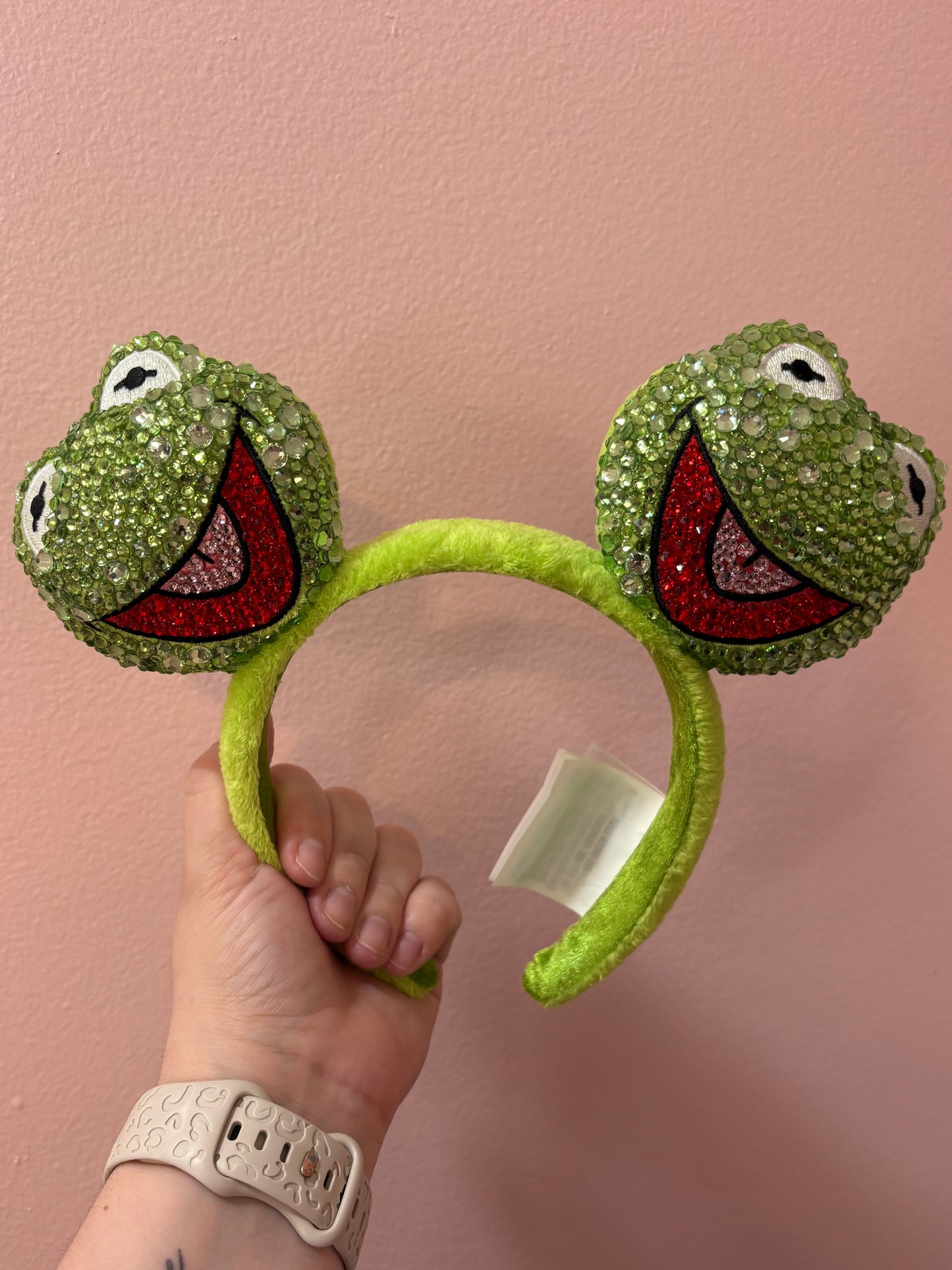 Rhinestone Kermit the Frog Ears Headband