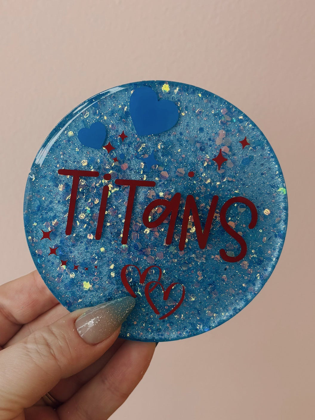 Custom NFL Team Resin Coasters – Game Day Drink Coasters – Personalized Team Colors – Football Fan Gift