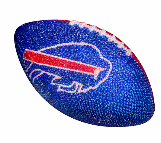 Custom Personalized Bling Rhinestone Football Choose Your Color Size & Logo