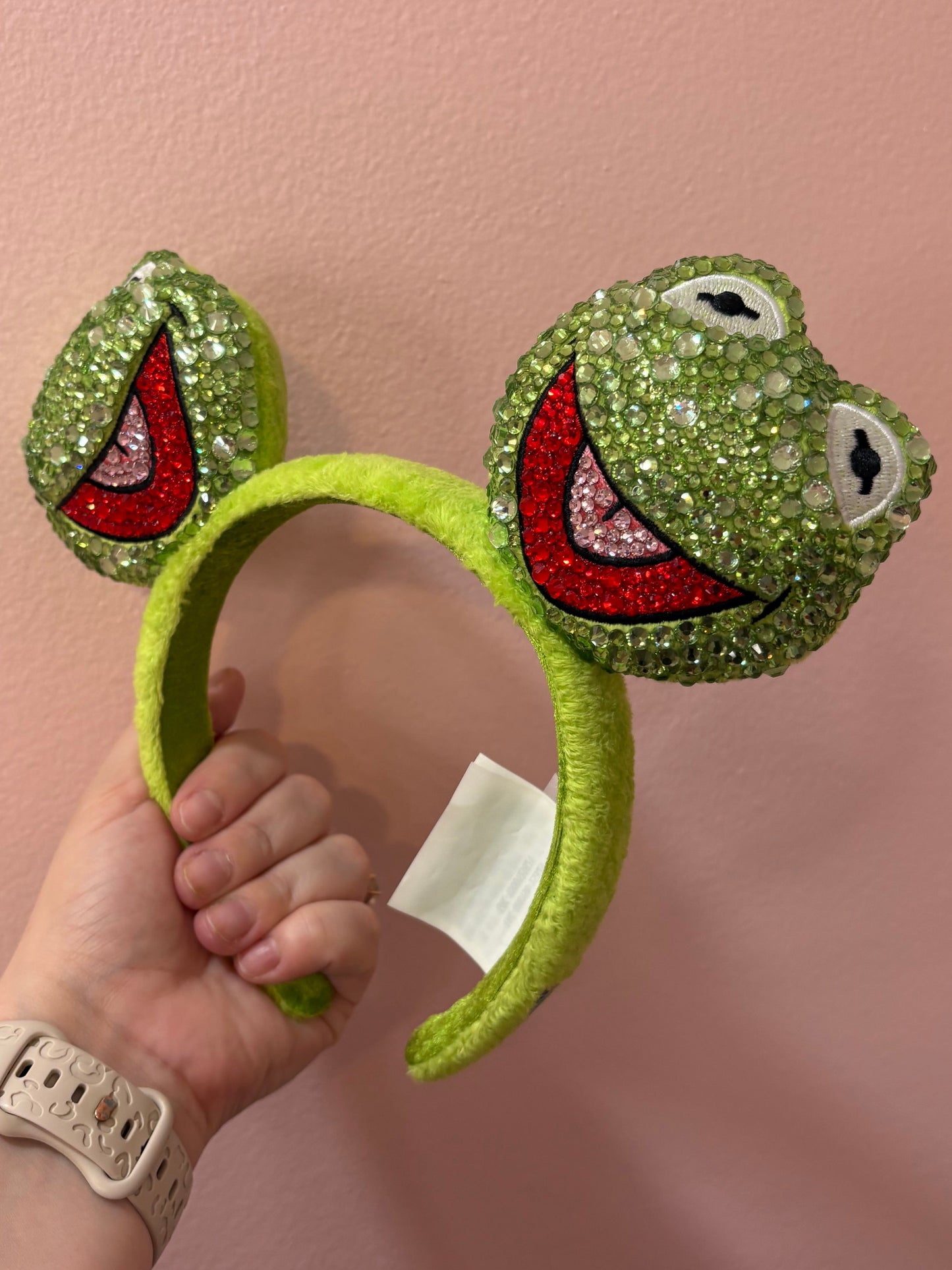 Rhinestone Kermit the Frog Ears Headband