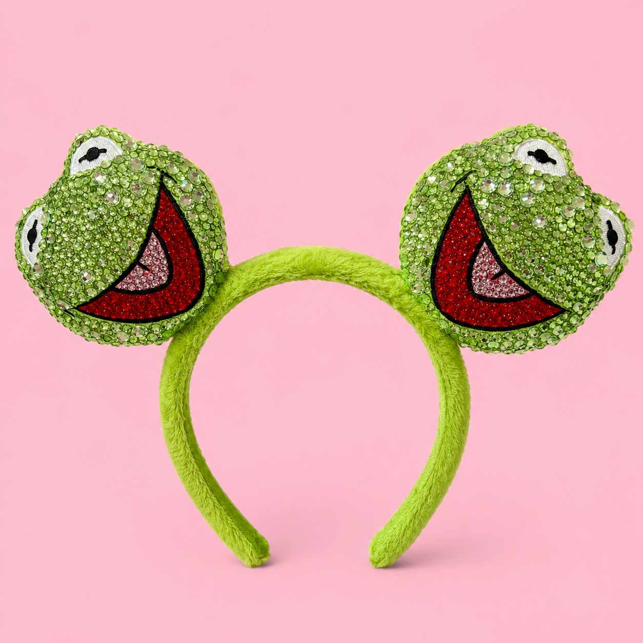 Rhinestone Kermit the Frog Ears Headband
