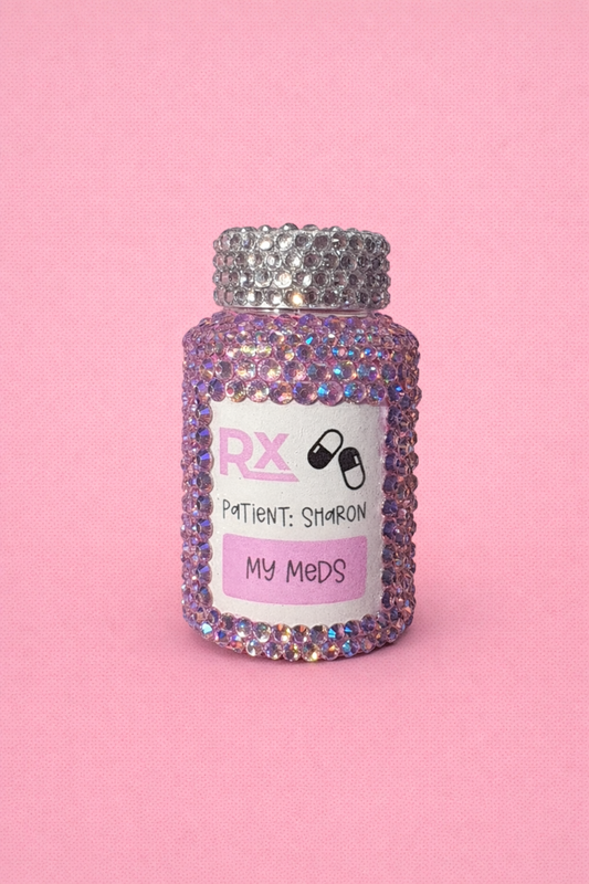 Custom Bling Rhinestone Bottle – Hand-Embellished Sparkle Bottle – Screw Top or Safety Top – Personalized or Solid Color