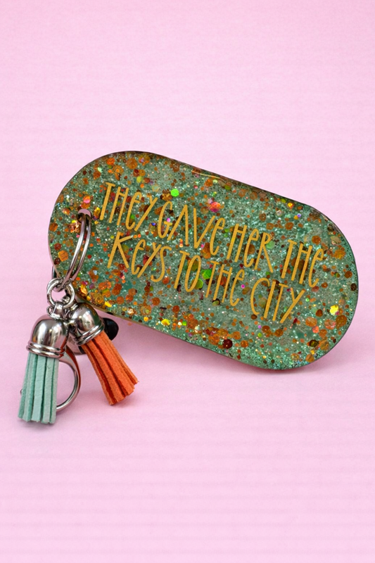 Custom Taylor Swift The Life of a Showgirl Keychain – Choose Any Song or Album