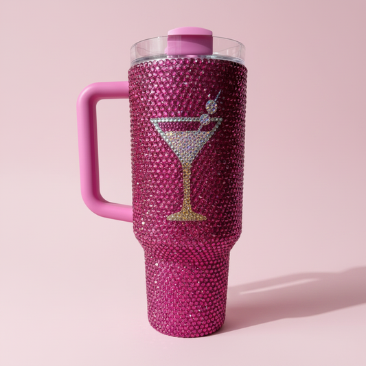 Deluxe Full Glam Rhinestone Tumbler – 40oz Hand-Embellished Statement Cup