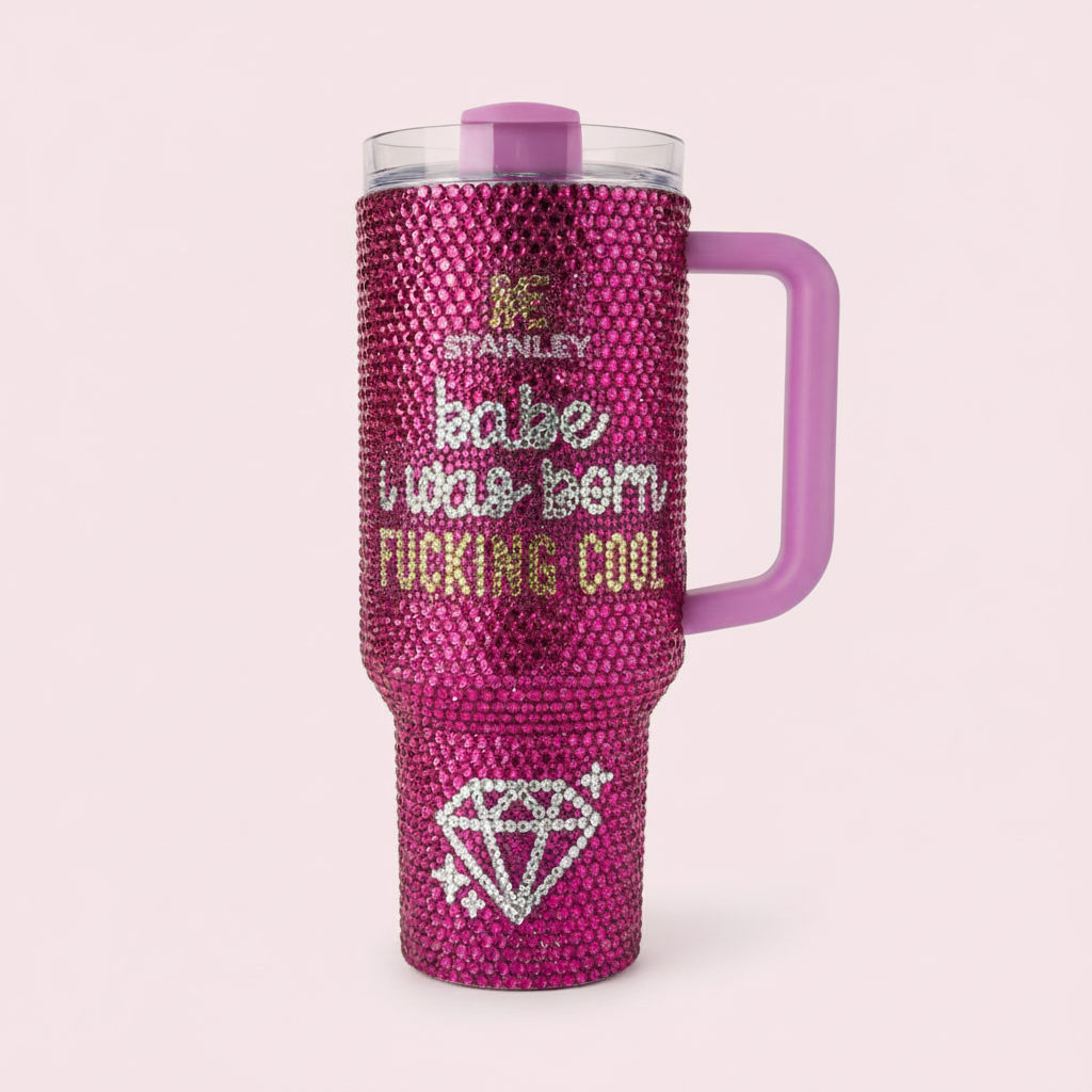 Deluxe Full Glam Rhinestone Tumbler – 40oz Hand-Embellished Statement Cup
